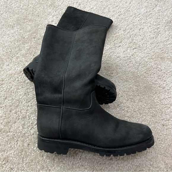 Cole Haan Black Leather Mid Calf Riding Boots Women’s Size 5 M F5755 Outdoor, - Picture 3 of 16